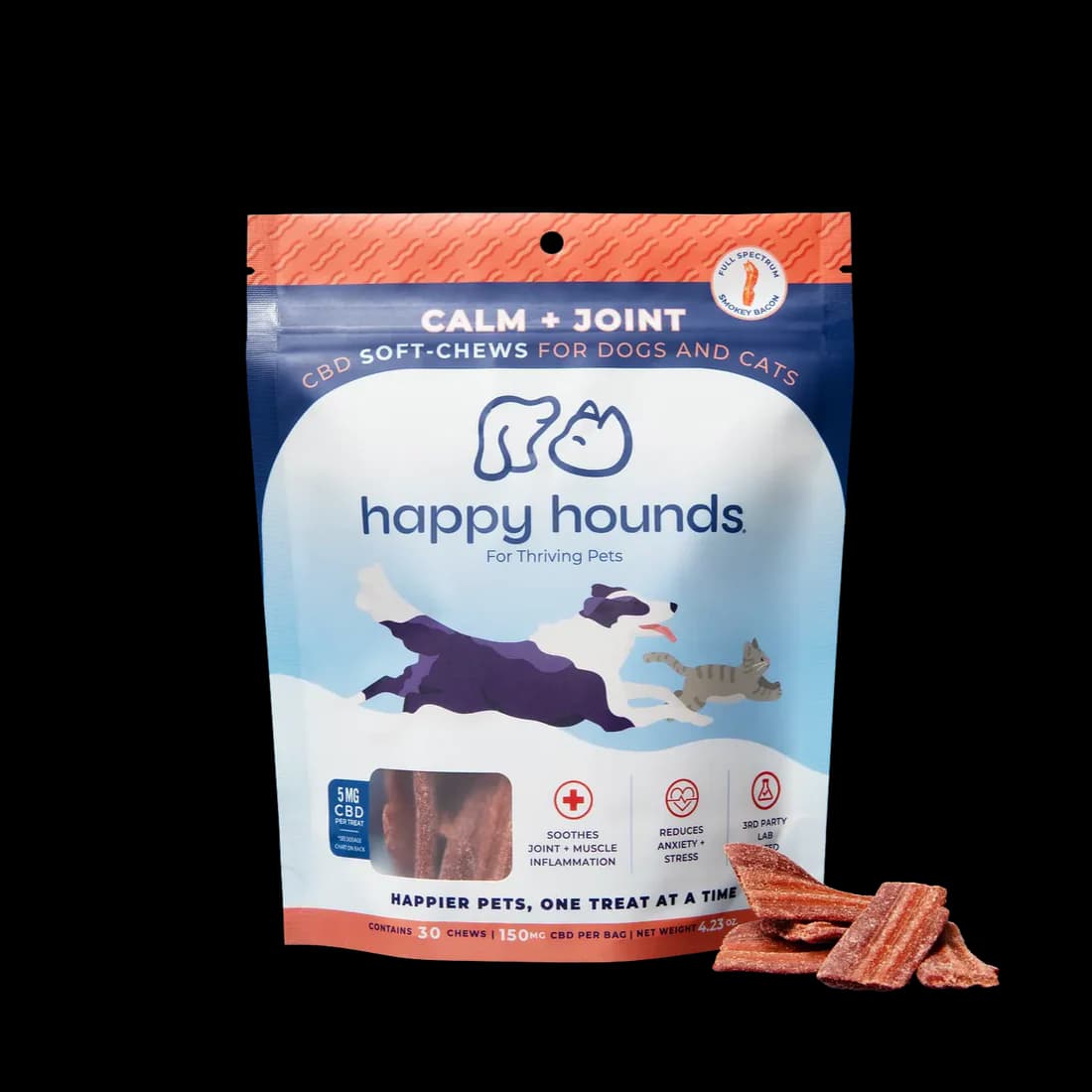 Happy Hounds Bacon | Pet | Calm & Joint | 150mg