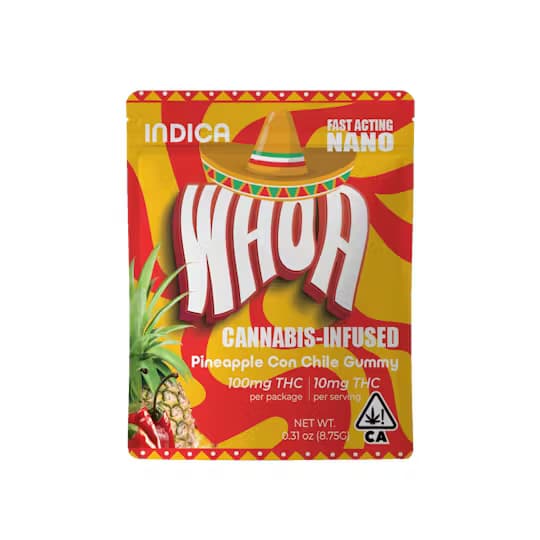 WHOA THC GUMMY - PINEAPPLE CON CHILE SINGLE- 100MG