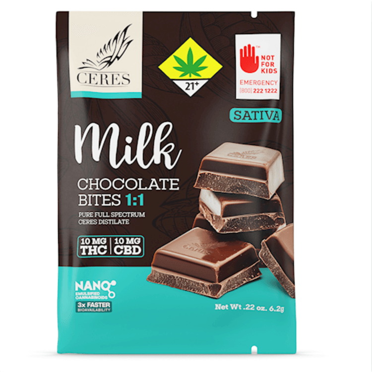 Ceres Milk Chocolate - Sativa [10pk] (100mg)