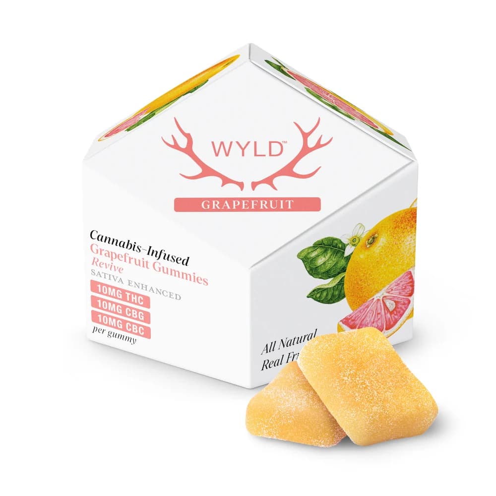 Wyld Grapefruit 1:1:1 CBG:CBC + Sativa Enhanced Gummies | 100mg THC:CBG:CBC