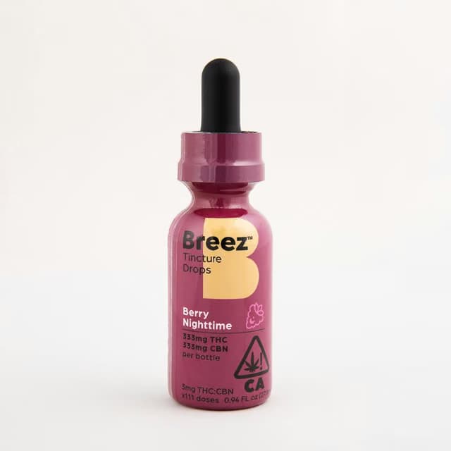 BREEZ Berry Nighttime Tincture | 333mg THC+ 333mg CBN