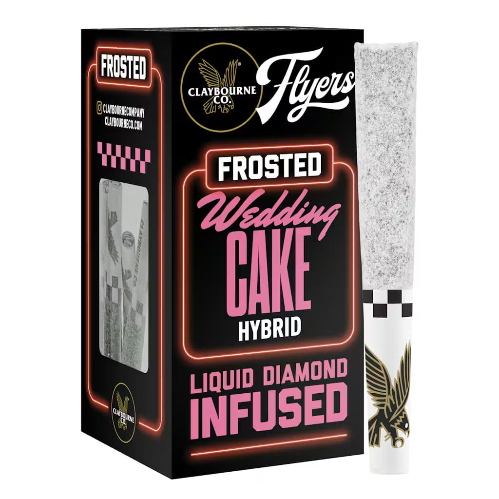 Claybourne Co. Wedding Cake | Diamond Frosted Infused Pre-Rolls | 5pk | 2.5g