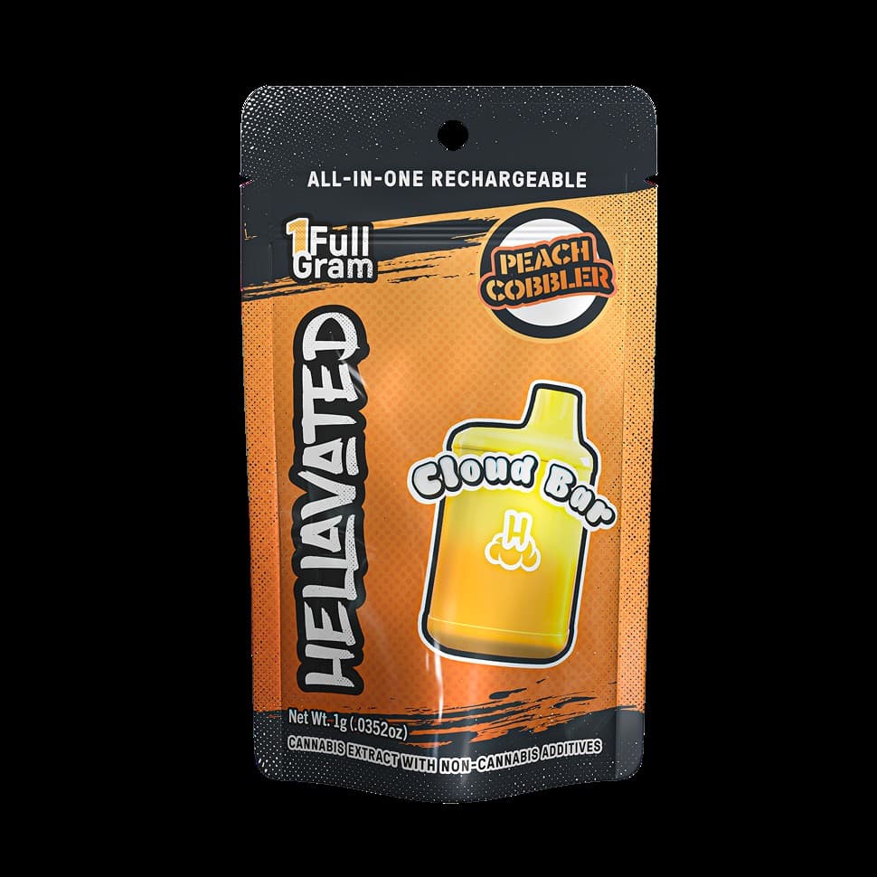 Hellavated Hellavated Cloud Bar Peach Cobbler AIO 1g