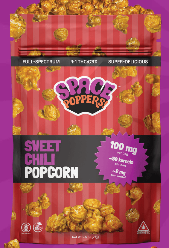 Space Poppers Sweet Chili | Popcorn | 100mg