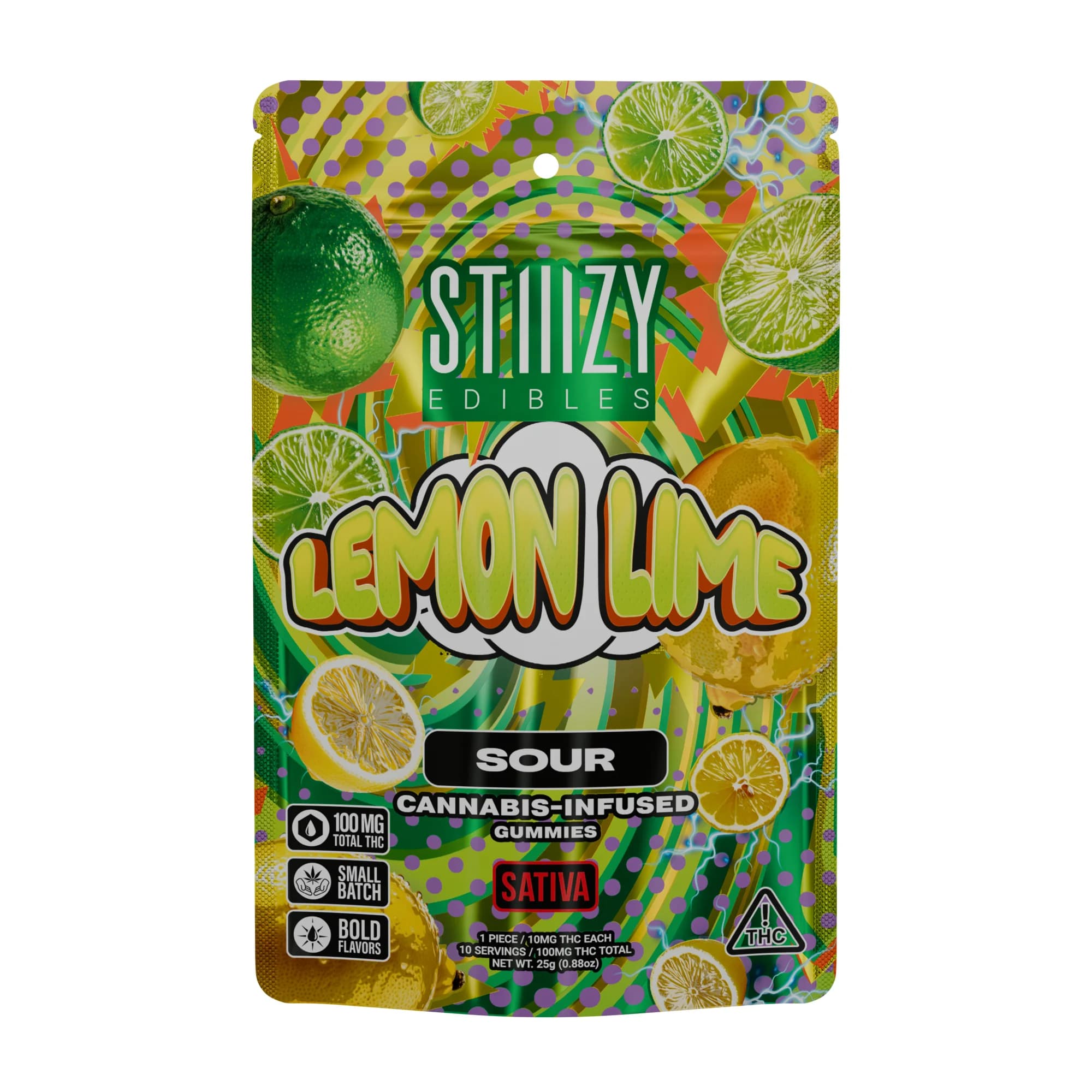 STIIIZY Sour Lemon Lime [10pk] (100mg)
