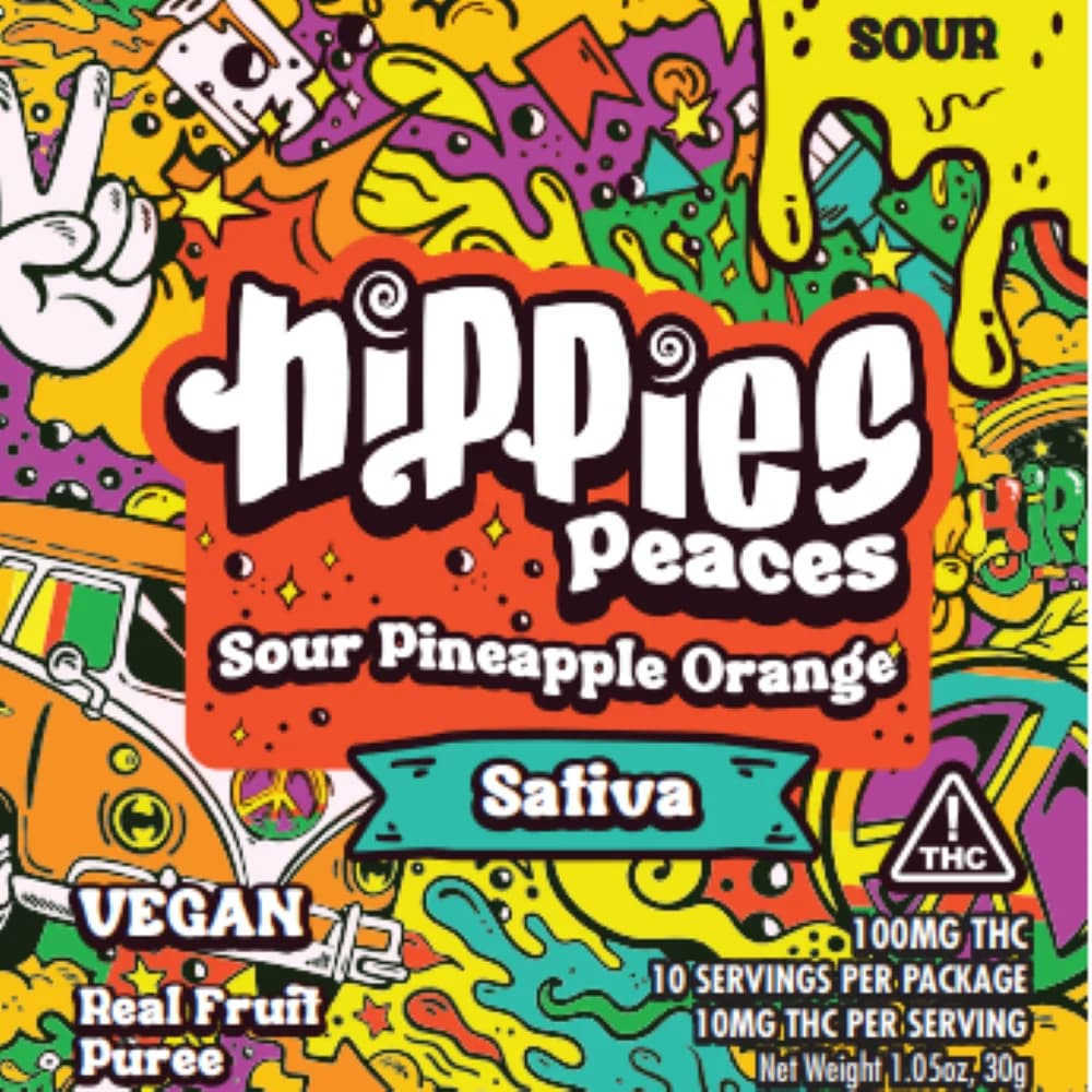 Hippies Sour Pineapple Orange [10pk] (100mg)