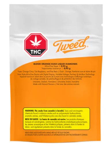 Tweed Tweed : Blood Orange Kush Liquid Diamonds Disposable Pen (0.95g)