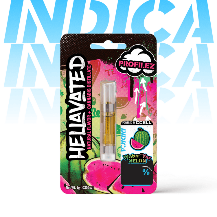 Hellavated VAPE DISTILLATE - 1G - WATER'YER MELON Vapes