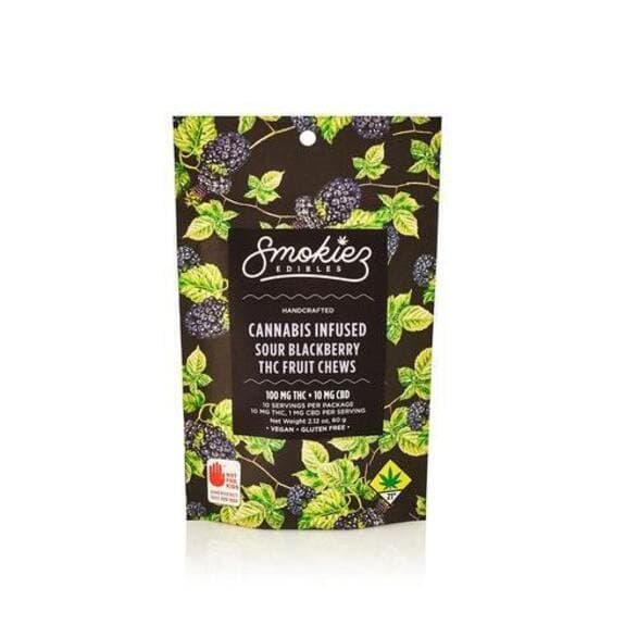 Smokiez Edibles Sour Blackberry - Indica [10pk] (100mg)