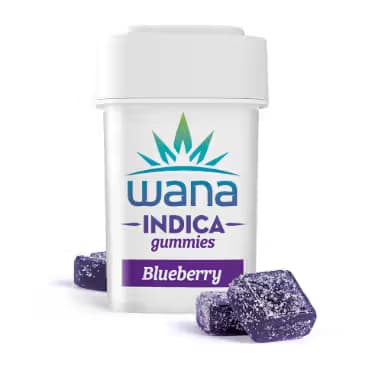 Wana Sour Blueberry Indica Gummies 10pk [100mg]