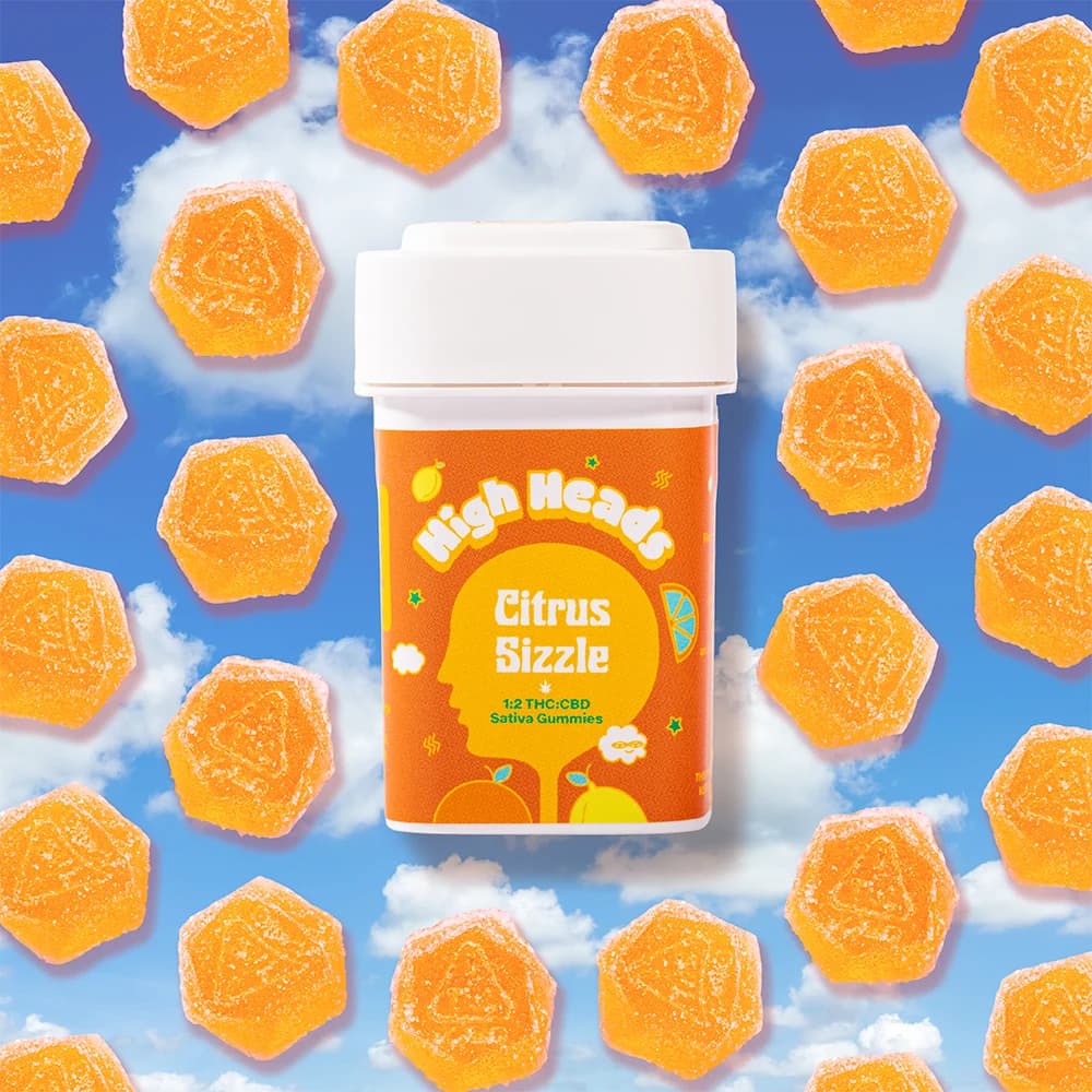 High Heads Citrus Sizzle 1:2 - Sativa 10pk (100mg THC / 200mg CBD)