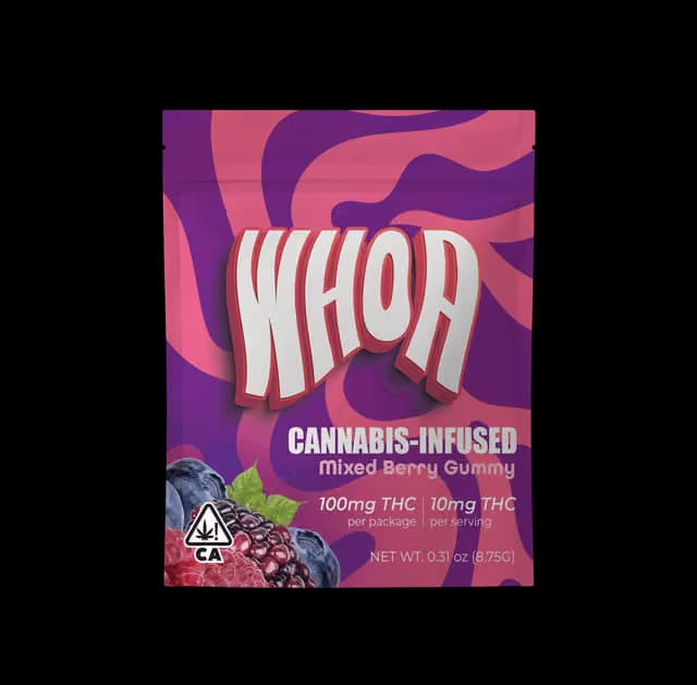 Whoa Edibles Mixed Berry Gummy Single 100MG