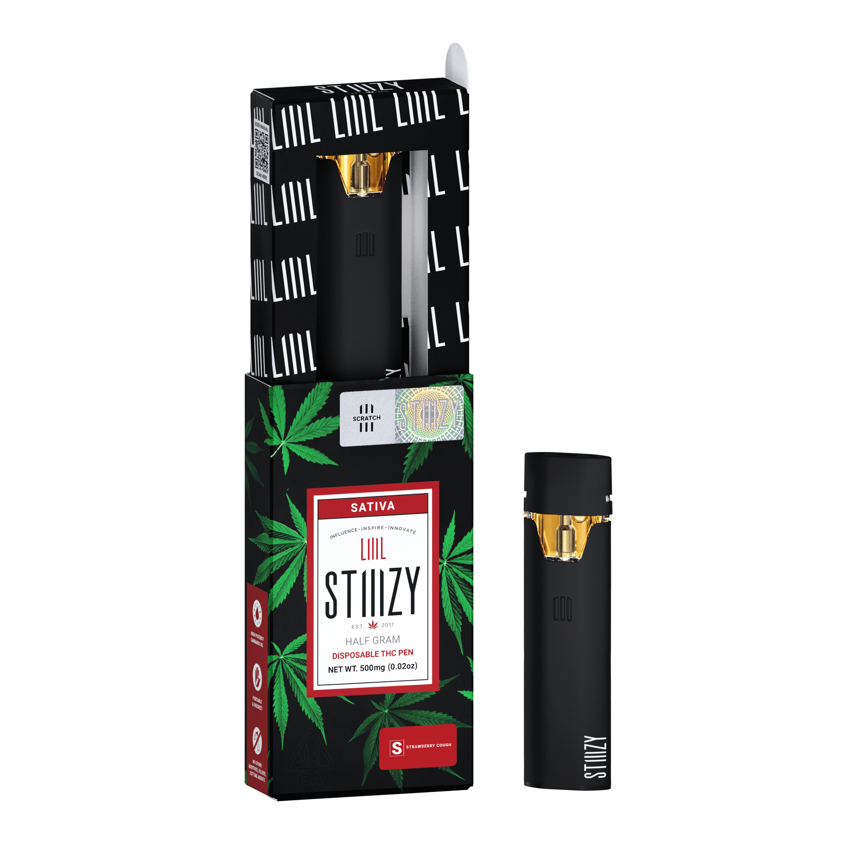 STIIIZY Strawberry Cough LIIIL Disposable THC Pen | 0.5g