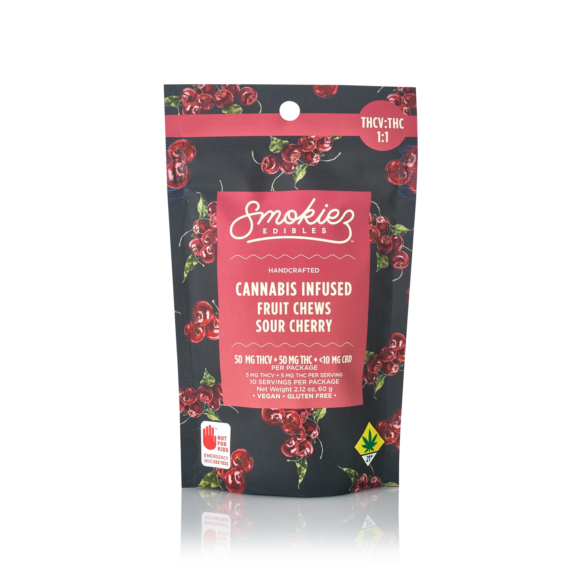 Smokiez Edibles 1:1 Sour Cherry [10pk] (100mg THC/100mg THCV)