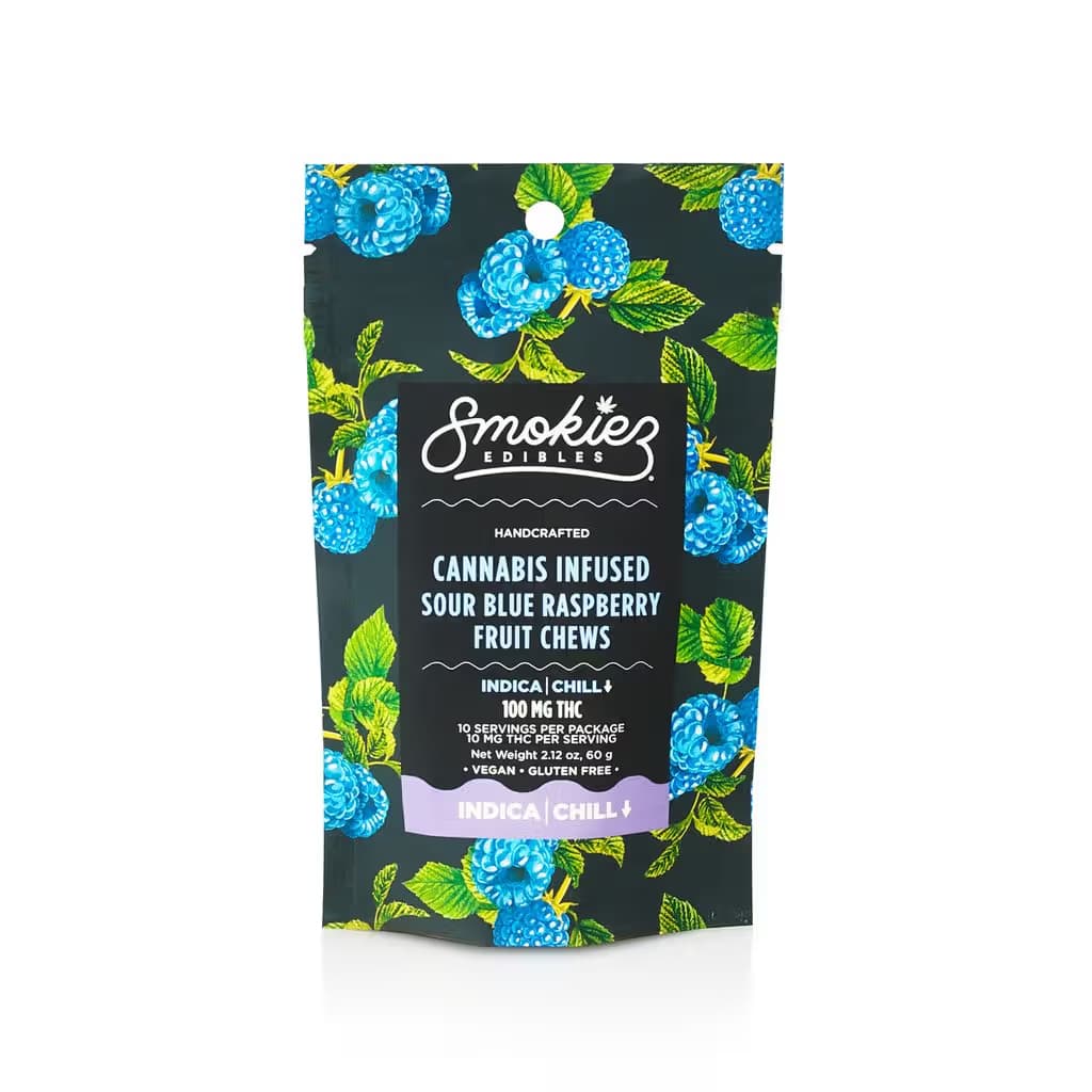 Smokiez Edibles Smokiez Sour Gummy 100 MG Blue Raspberry (I) 1PK