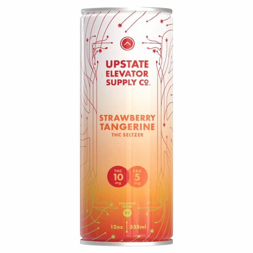 Upstate Elevator Supply CO UES - Strawberry Tangerine 2:1 THC 10mg :5 CBG Seltzer 355ml (12oz)