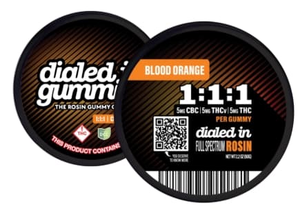 Dialed In Gummies 100mg - Blood Orange Focus 1:1:1 #002 - Rosin Gummies (20pk)