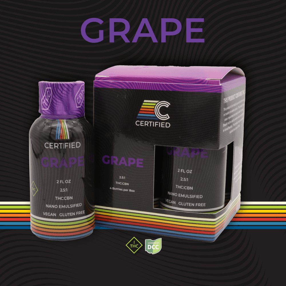 CERTIFIED Grape CBN | Non-Carbonated Drink | 4 x 25mg
