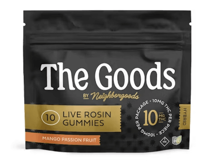The Goods Mango Passion Live Rosin Gummies (100mg)