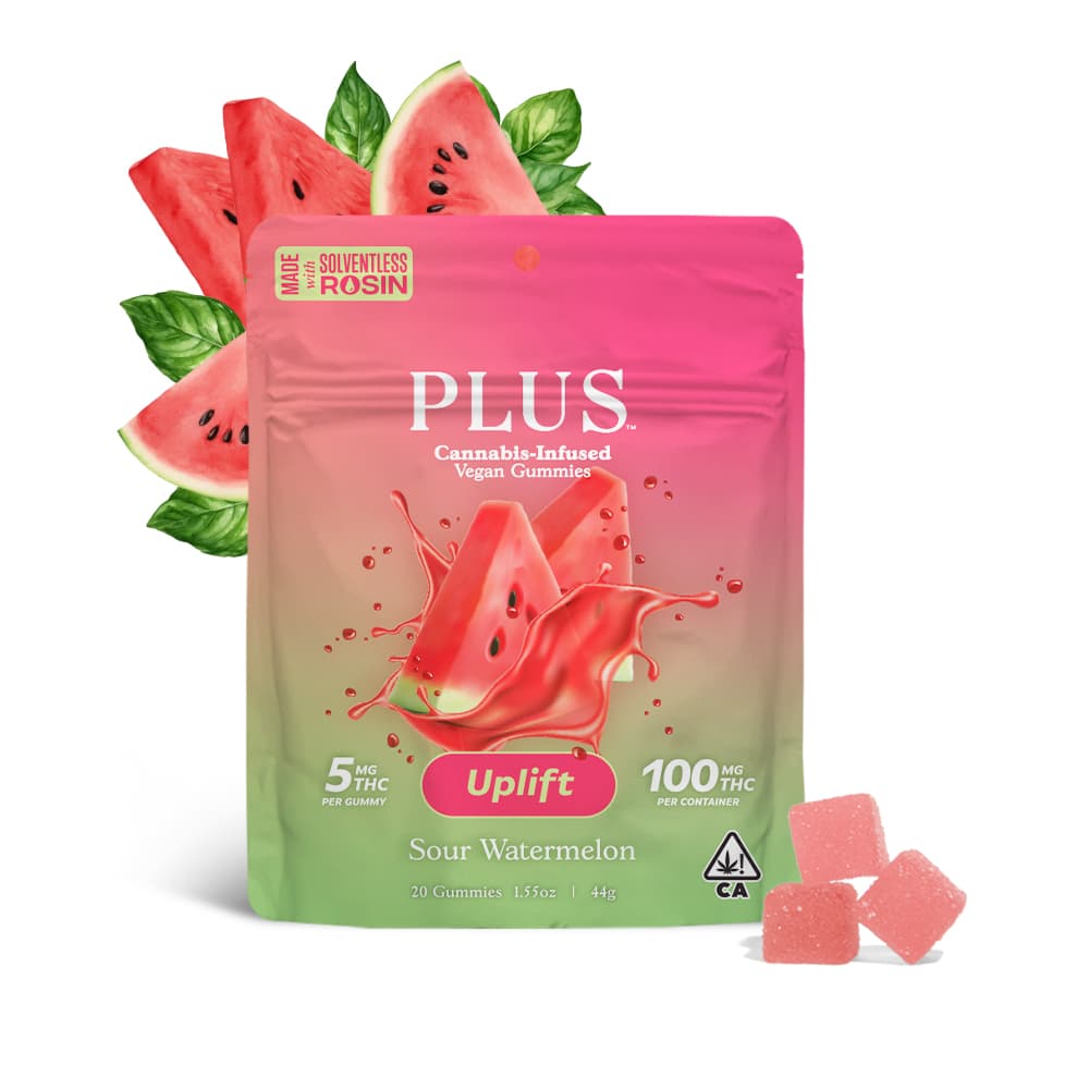 PLUS SOUR WATERMELON 100MG 20 PACK GUMMIES