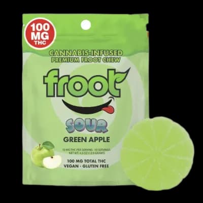 Froot Sour Green Apple | 100mg Single Gummy