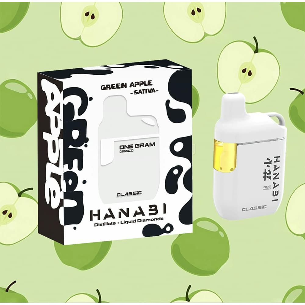 Hanabi Green Apple - Disposable Cart 1G Blended Diamond Hybrid