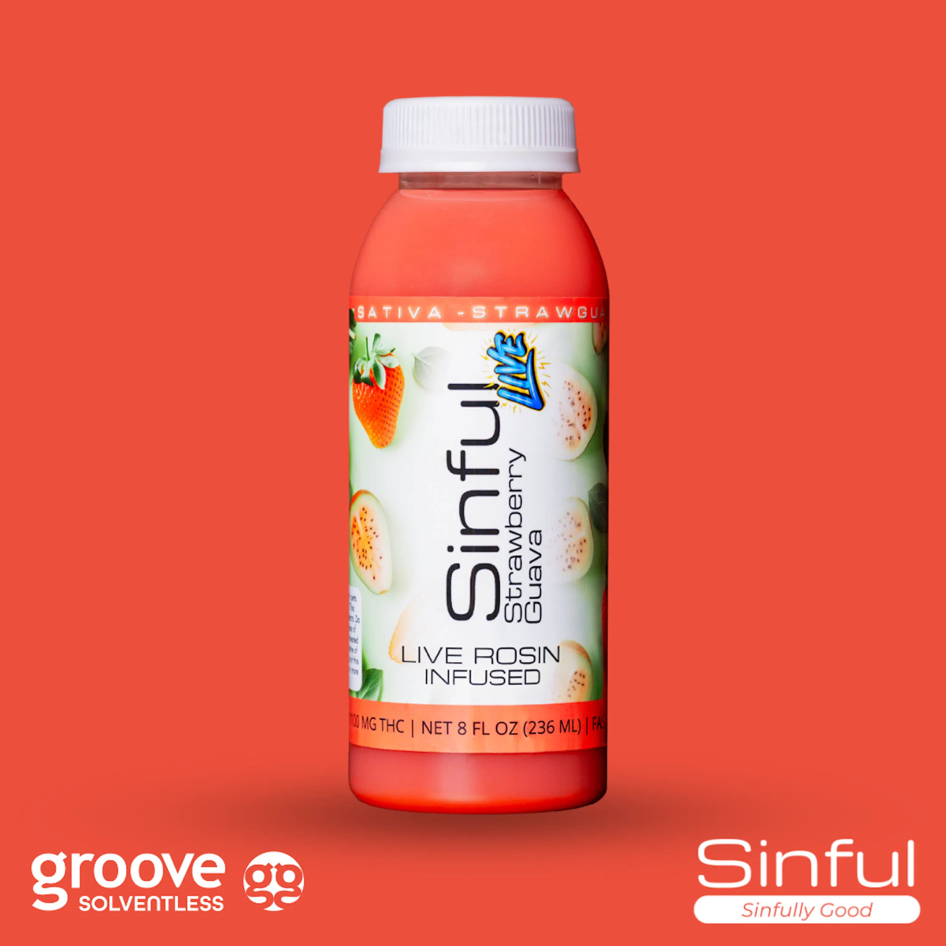 Sinful Beverage Beverage | Strawberry Guava | Solventless | 100mg Total