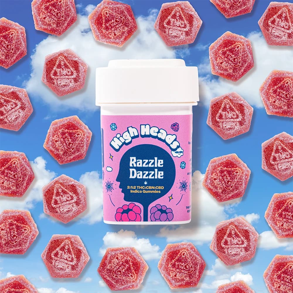High Heads Razzle Dazzle 2:1:2 - Indica 10pk (100mg THC + 50mg CBN + 100mg CBD)