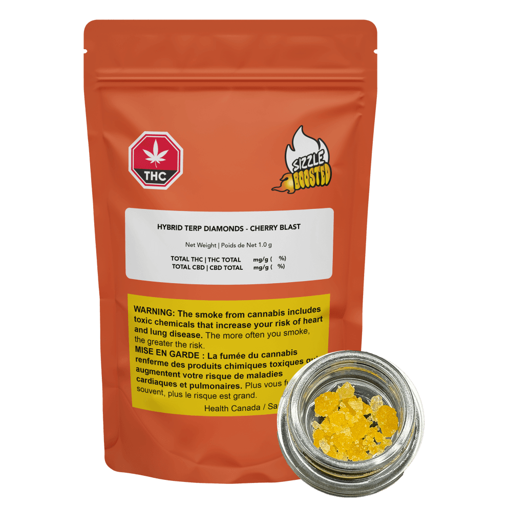 Sizzle Boosted Hybrid Terp Diamonds - Cherry Blast