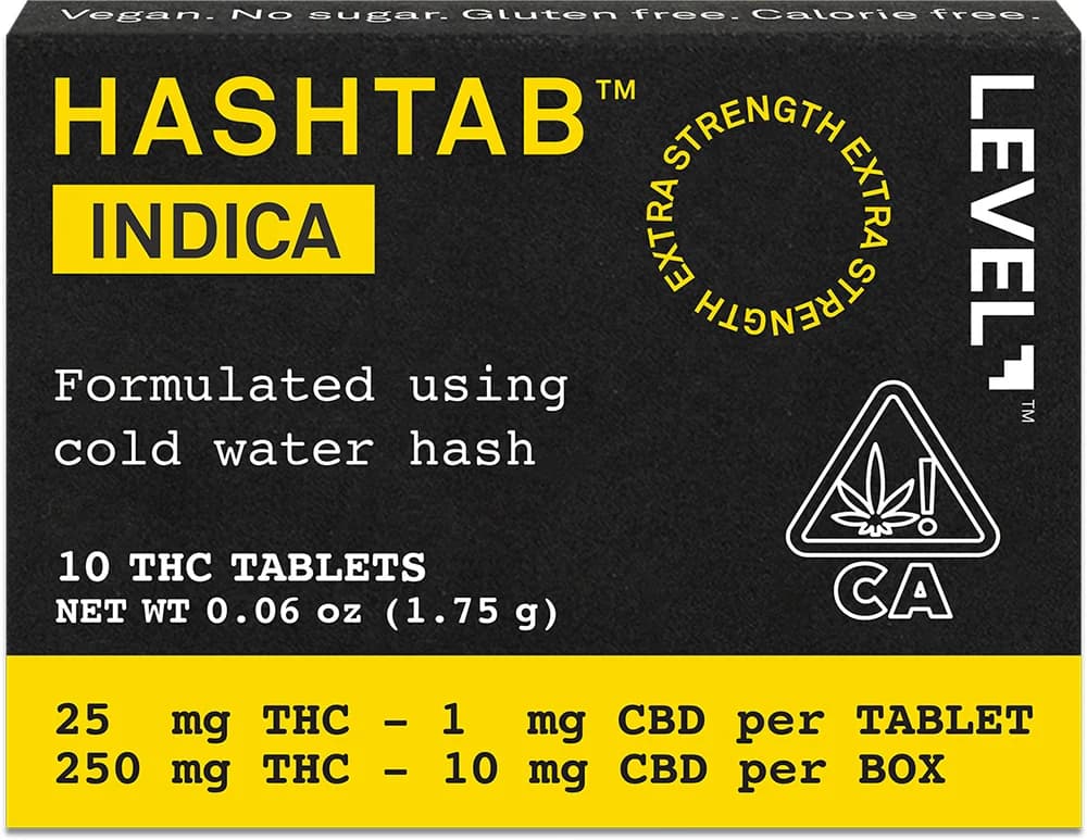 LEVEL HASHTAB Indica [10pk] (250mg)