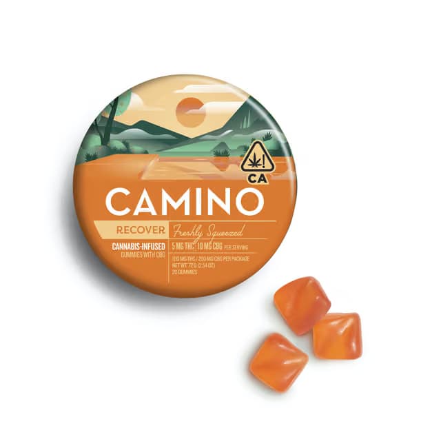 Caminos Freshly Squeezed "Recover" CBG | 1:2 THC:CBG | 100mg Gummies