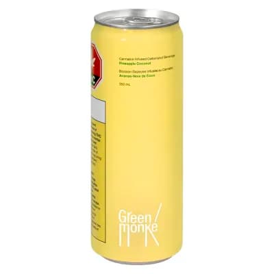 Green Monke Pineapple Coconut 2:1 CBD/THC Sparkling Beverage (Low Sugar) | 350ml