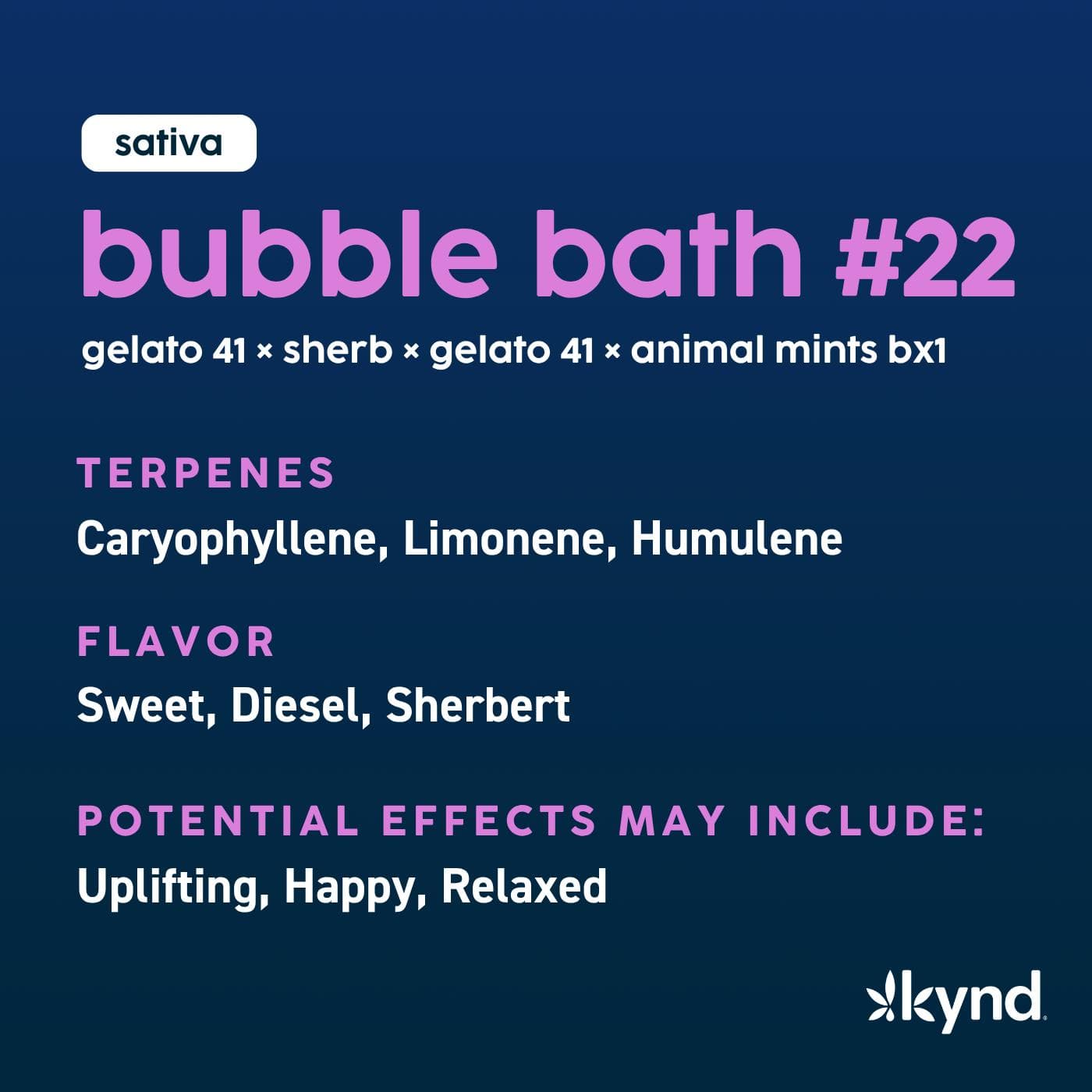 KYND Kynd Bubble Bath #22 (S) Flower 3.5g