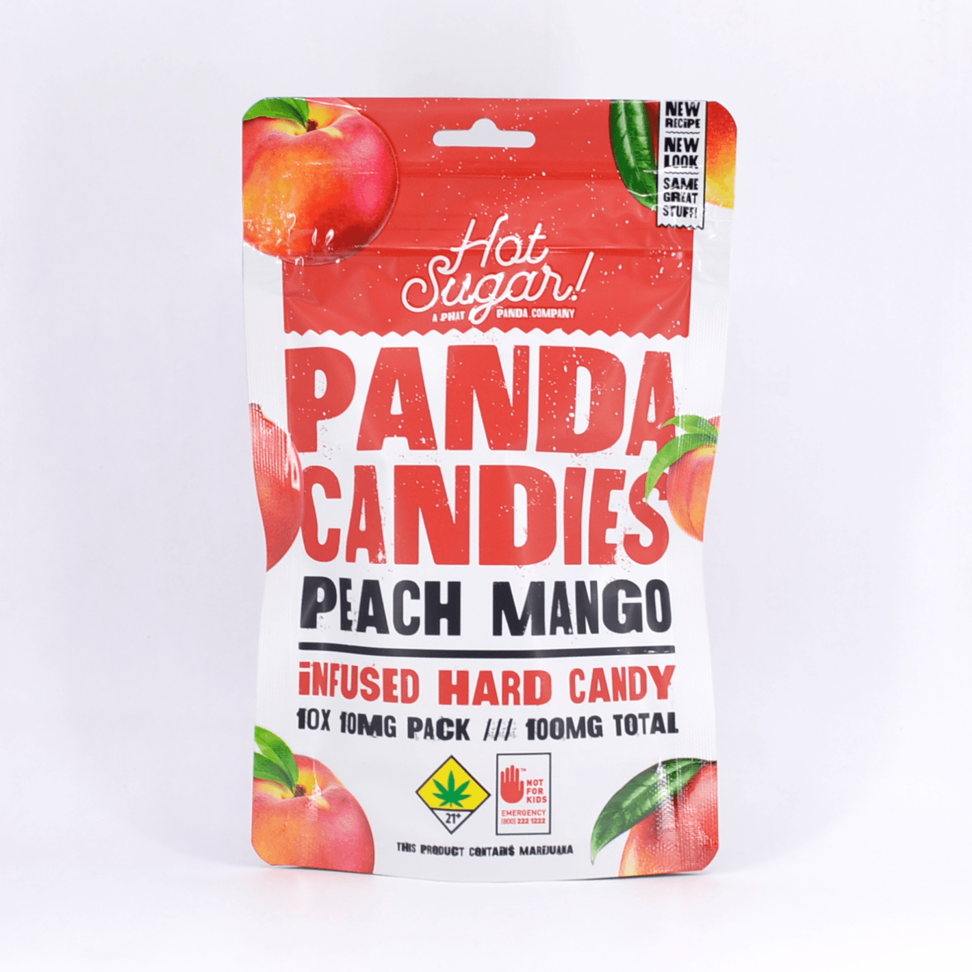 Hot Sugar Peach Mango Panda Candies | 10pk | (100mg)