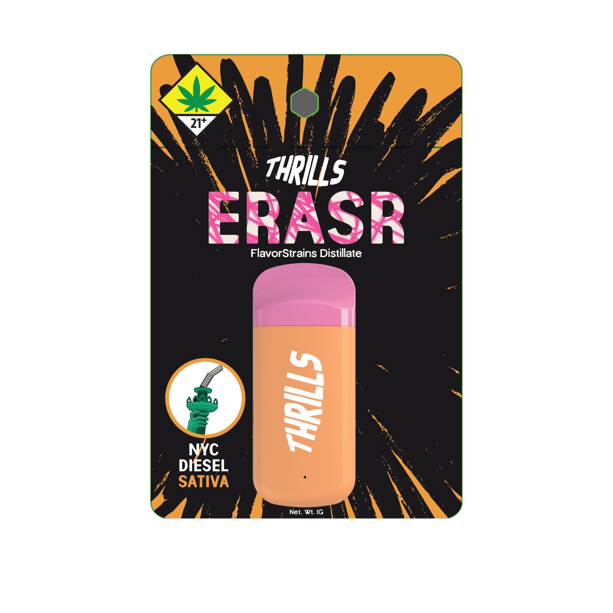 Thrills NYC Diesel - FlavorStrains Erasr - All-In-One - 1g