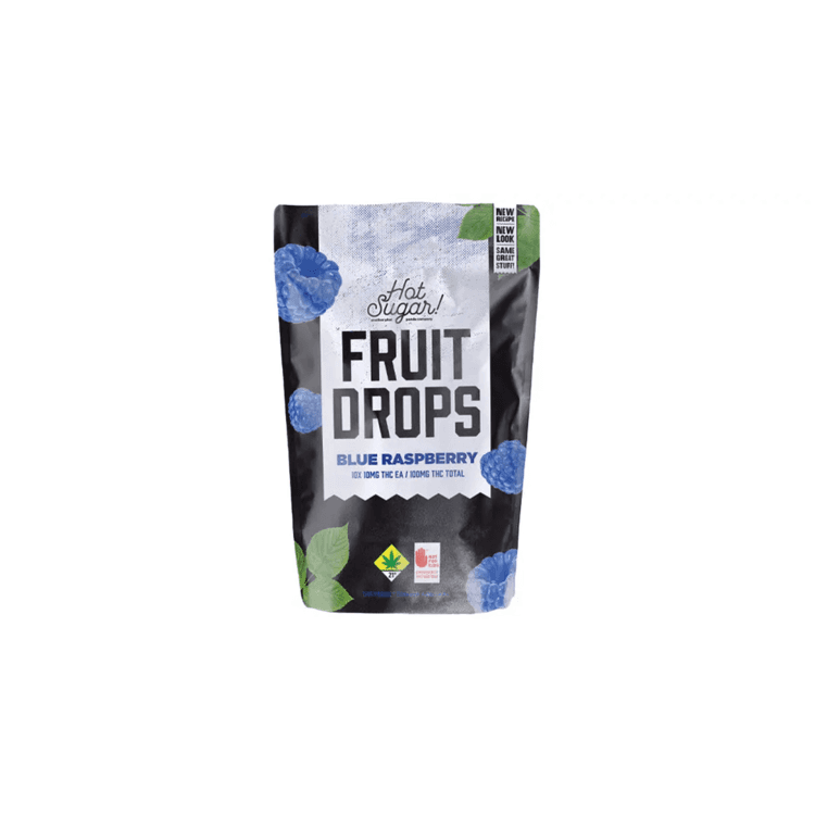 Hot Sugar Blue Raspberry Fruit Drops | 10pk | (100mg)