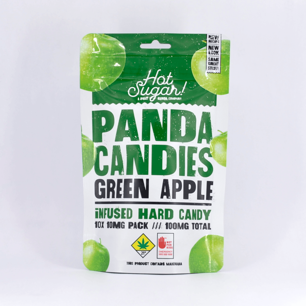 Hot Sugar Green Apple Panda Candies | 10pk | (100mg)