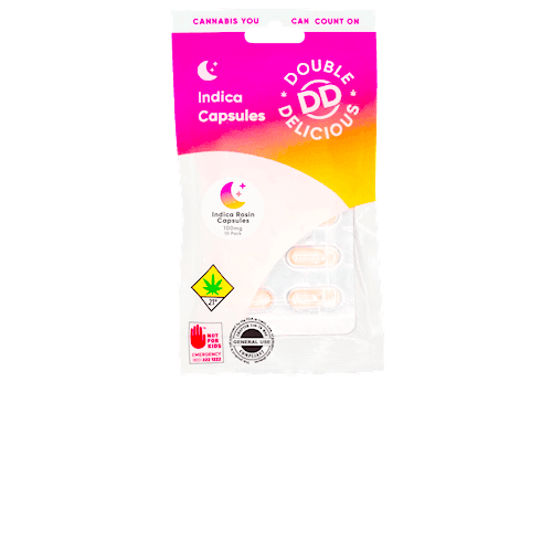 Double Delicious Rosin Capsules Indica 10pk (100mg)