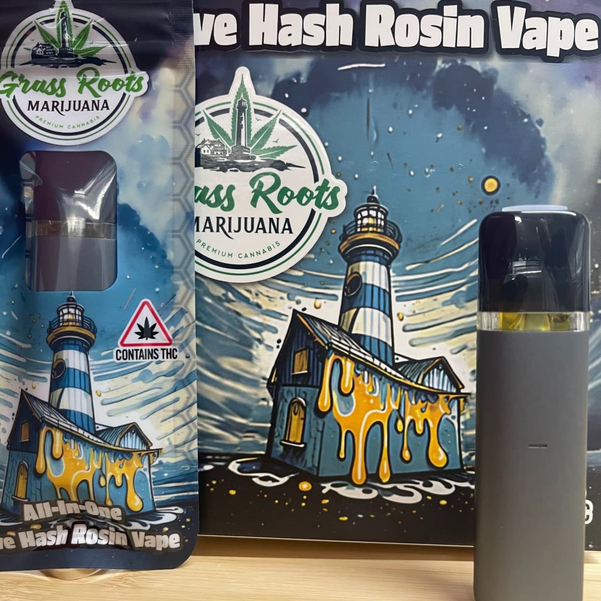 Grass Roots Marijuana Black Maple Disposable Rosin Cart