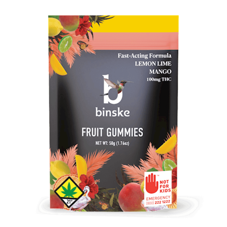 binske Binske: Lemon Lime/Mango - Fruit Gummies 100mg