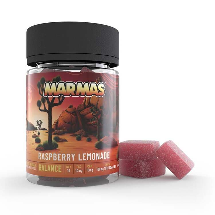 Marmas Marmas: CBD 1:1 Raspberry Lemonade - 10pk 200mg