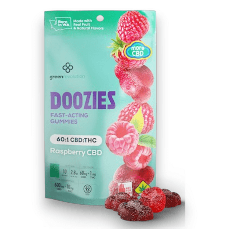 Doozies CBD 60:1 Raspberry - 10pk 610mg
