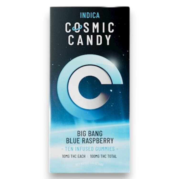 Cosmic Candy Big Bang Blue Raspberry Indica - 10pk 100mg