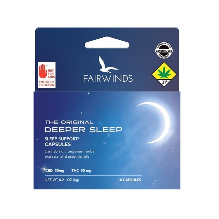 Fairwinds CBD Deeper Sleep - Capsules 10pk 80mg