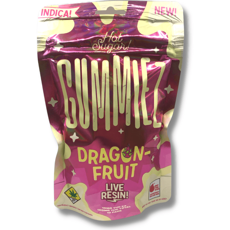 Gummiez Indica Dragon Fruit - Live Resin 10pk 100mg