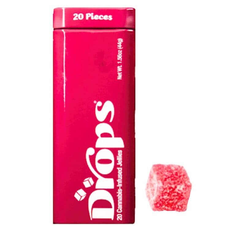 Drops CBD 1:2 Raspberry (Blackberry Trainwreck) 20pk 100mg Solventless Live Rosin Gummies (Drops)