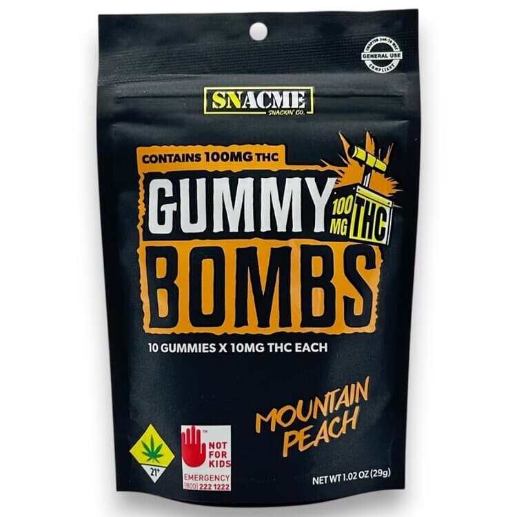 Gummy Bombs Mountain Peach - 10pk 100mg