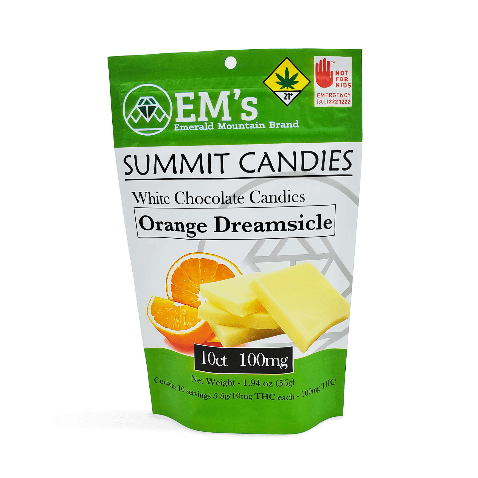 Emerald Mountain EMERALD MOUNTAIN EDIBLE ORANGE DREAMSICLE 100MG
