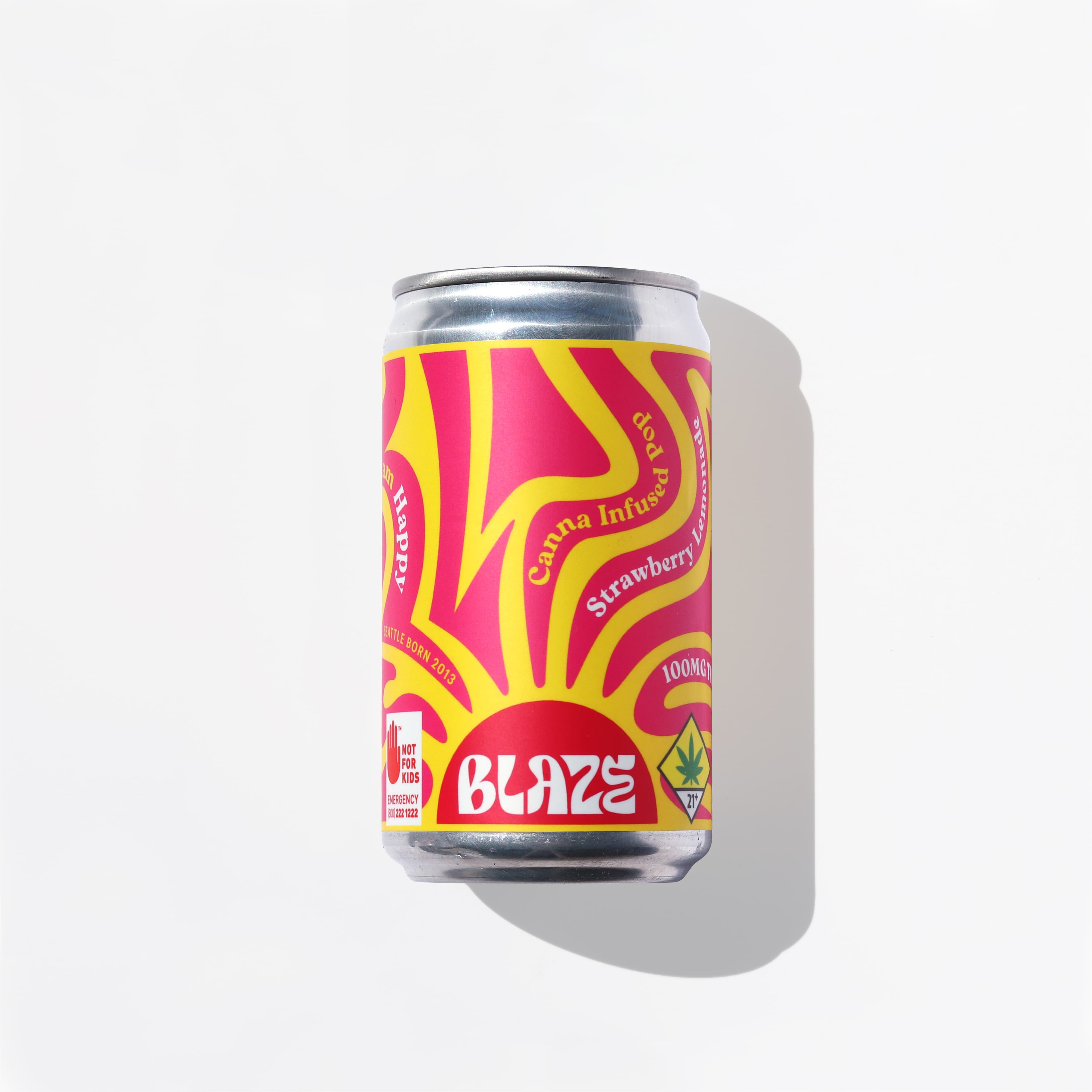 Blaze Strawberry Lemonade Soda | 100mg | 6oz Can (DOH)