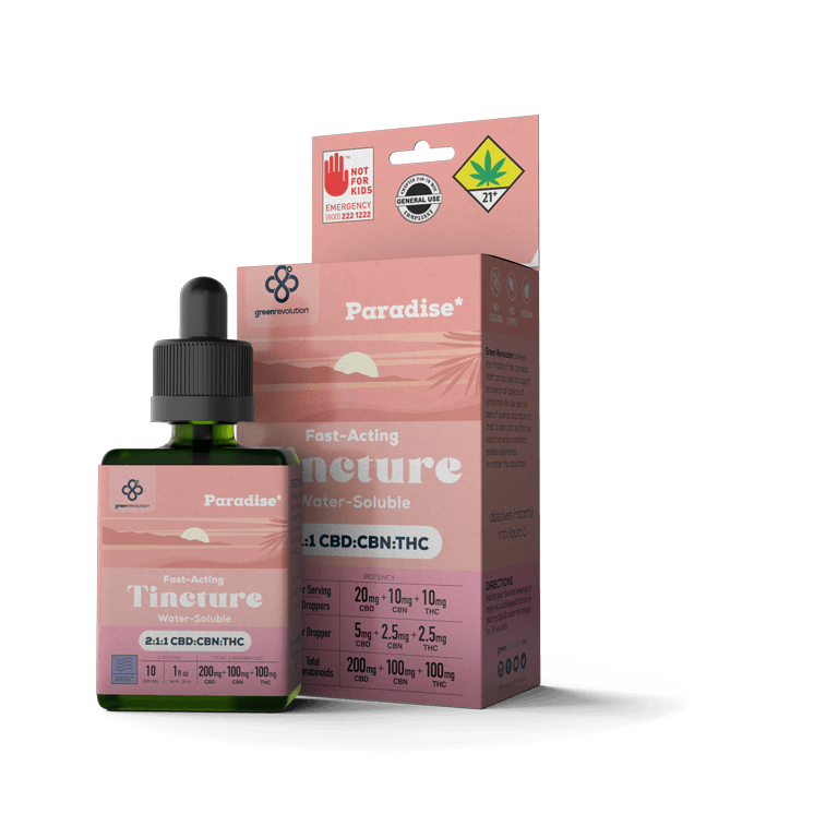 Green Revolution Paradise 2:1:1 CBD/THC/CBN Tincture (100mg) Tinctures